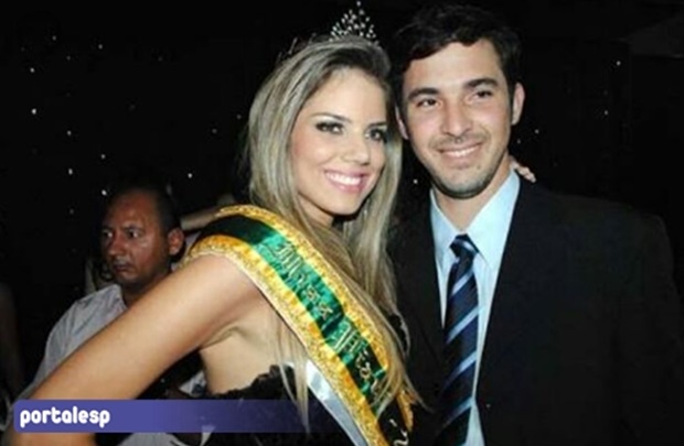  Renata Lustosa ao lado do ex-companheiro,  Leonardo Ramos Henriques (Crédito: Reprodução)