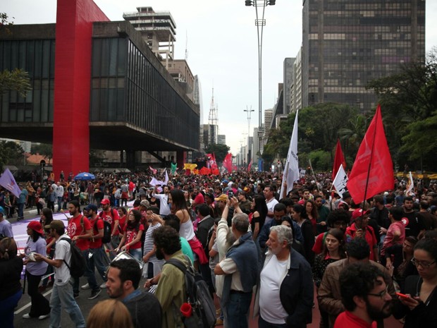 Ato contra governo Temer na Avenida Paulista (Crédito: Reprodução)