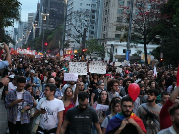 Ato contra governo Temer na Avenida Paulista