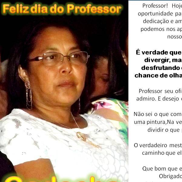 Mensagem da Prefeita Gadocha a todos os professores de Canavieira