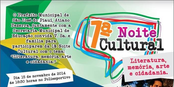 Prefeitura de São José realizará I Noite Cultural