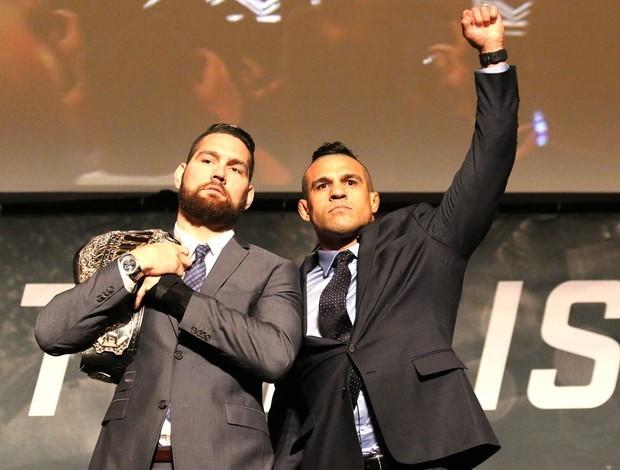 Belfort mostra camiseta no meio de encarada com Weidman: "história da minha vida"
