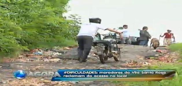 Cheia de buracos, ladeira da Vila Santa Rosa é alvo de reclamações de moradores