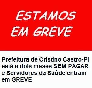 Trabalhadores da saúde estão em greve em Cristino Castro
