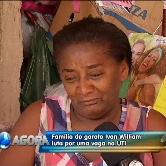 Após um tiro na cabeça, criança pode morrer por falta de vaga em UTI de hospital