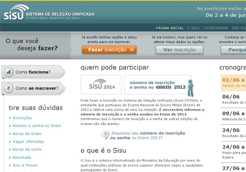 MEC diz que Sisu registrou mais de 1 milhão de candidatos inscritos; prazo encerra hoje às 23h59