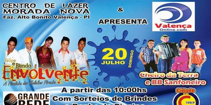 Felipe e Banda Envolvente, Cheiro da Terra e BB Sanfoneiro no Centro de Lazer Fazenda Alto Bonito