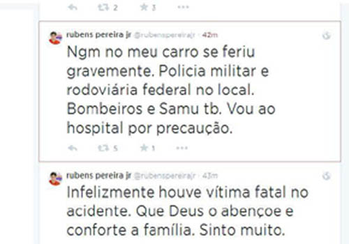 Dois acidentes de carro neste fim de semana envolvem políticos do Maranhão em rodovias