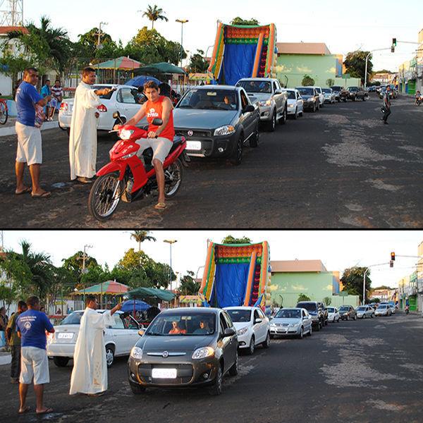 Carreata com benção dos veiculos reune milhares de fiéis em Cocal