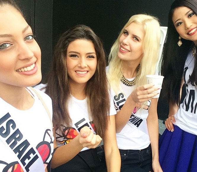 Selfie de Miss Israel ao lado de Miss Líbano causa indignação das nações rivais
