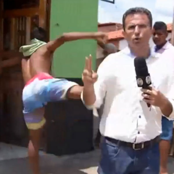 Pedro Borges, repórter da Rede Meio Norte, é agredido com 'voadora' em local de tiroteio