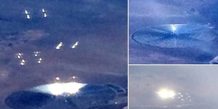 Passageiros de avião flagram luzes estranhas perto de área militar