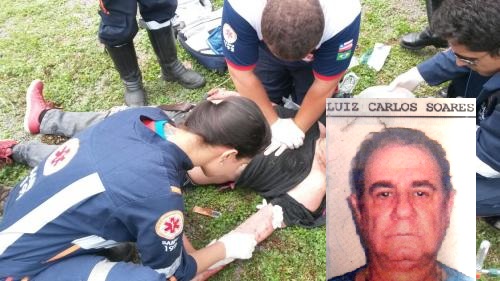 Luis Carlos Soares da Silva foi osocorrido, mas não resistiu e morreu