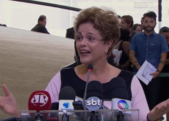 Dilma falou na 21ª edição do Prêmio Direitos Humanos (Crédito: Reprodução/ g1 )