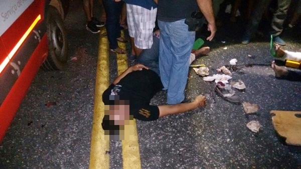 Acidente ocorrido na madrugada (Crédito: Reprodução)