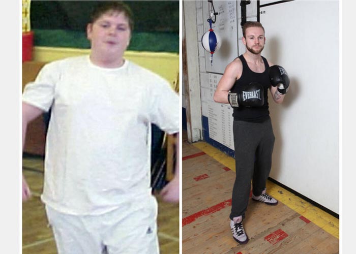 A diferença no corpo de Michael é impressionante