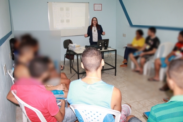 Internos do CEM assistem aula. (Crédito: Ascom Sasc)