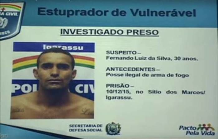 Fernando Luis da Silva, de 30 anos (Crédito: Reprodução/Polícia Civil)