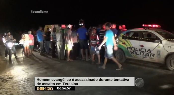 Homicídio na entrada do Monte Verde (Crédito: Reprodução/ TV Meio Norte)