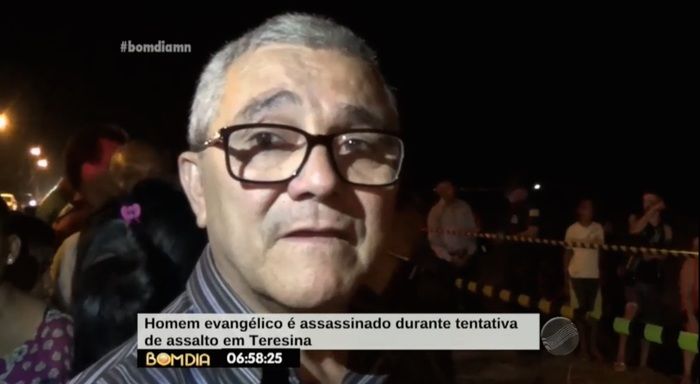Pastor visivelmente emocionado (Crédito: Reprodução/ TV Meio Norte)