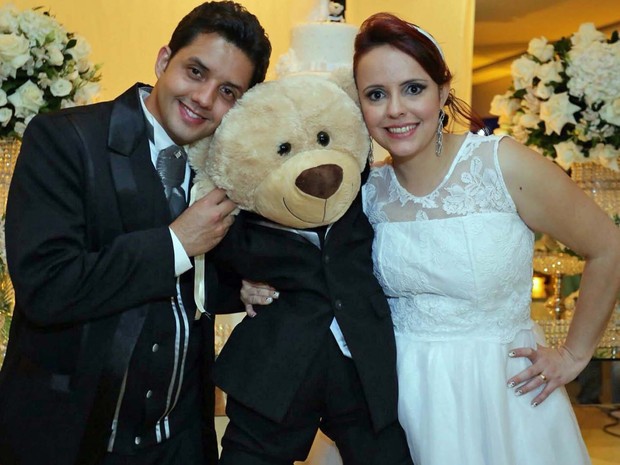 Gregório no casamento dos pais (Crédito: Reprodução )