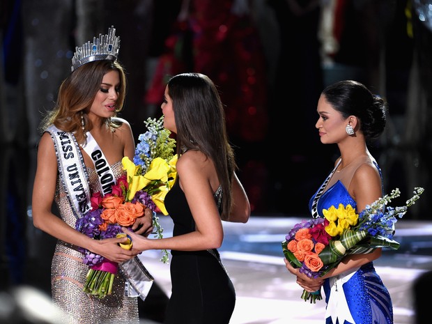 Ariadna Gutiérrez, Paulina Veja e Pia Alonzo Wurtzbach (Crédito: AFP )