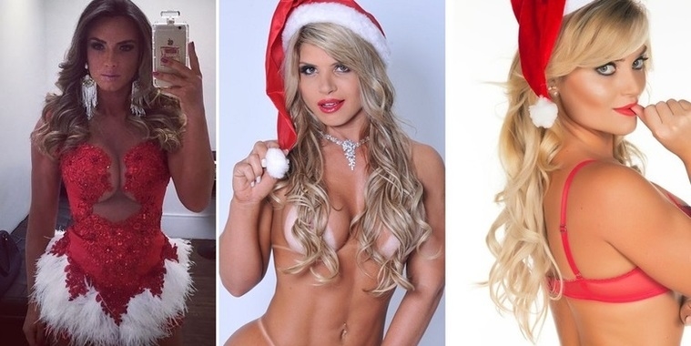Famosas se vestem de mamãe noel e ousam em fotos sensuais