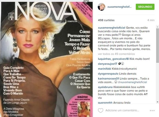 Xuxa nua em capa de revista (Crédito: Divulgação)