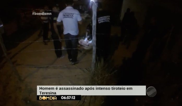 Local do crime (Crédito: Reprodução/TV Meio Norte)
