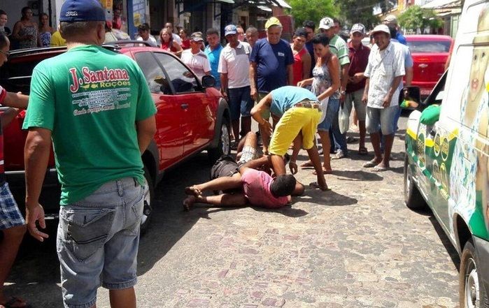 Confusão no centro de Campo Maior (Crédito: Reprodução)