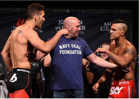 Vitor Belfort x Chris Weidman (23 de maio de 2015) (Crédito: REPRODUÇÃO / UFC)