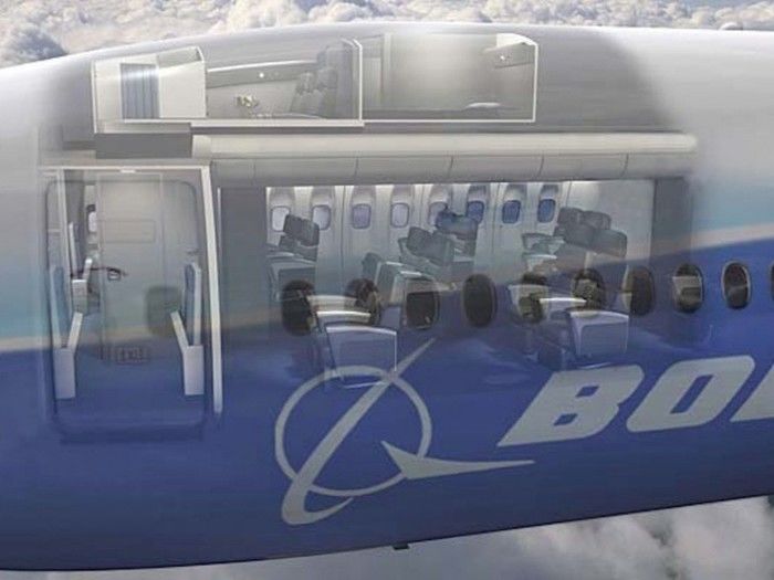 Local onde ficam os quartos das aeromoças (Crédito: Reprodução)