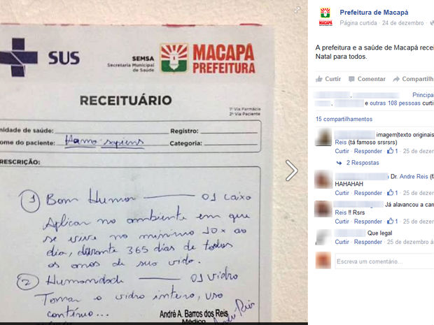 Receita (Crédito: reprodução / facebook)