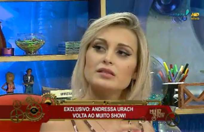 Andressa Urach retorna ao trabalho na TV e diz: "Tenho vergonha de quem fui"
