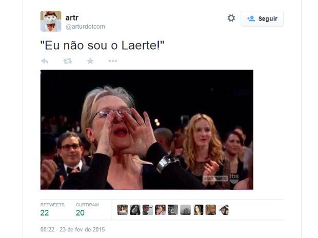 Meryl Streep e Lady Gaga viram as "rainhas do meme" durante entrega do Oscar