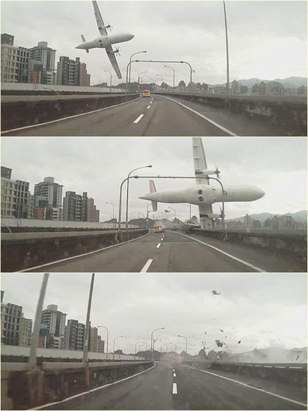 Avião cai em rio após bater em viaduto e deixa 23 mortos em Taiwan