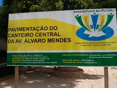 Em fase final obras de urbanização no canteiro central da Avenida Álvaro Mendes