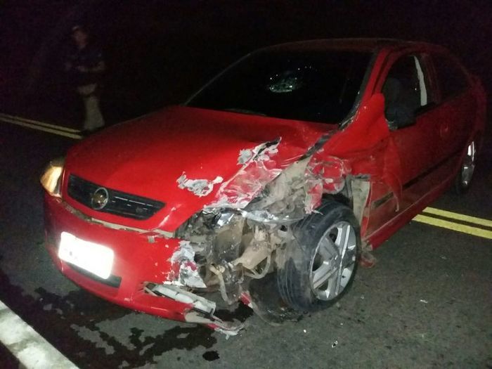 Astra atingido na colisão