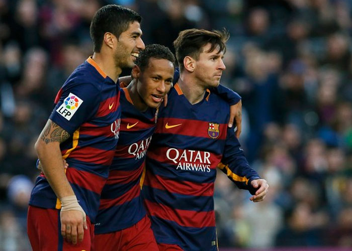 Messi, Neymar e Suárez (Crédito: Reuters)