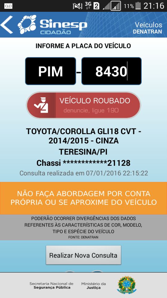 Informações do veículo (Crédito: Reprodução)
