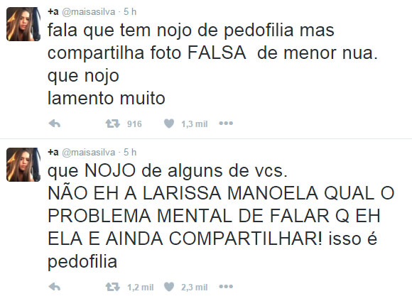 Twitter Maisa (Crédito: Reprodução)