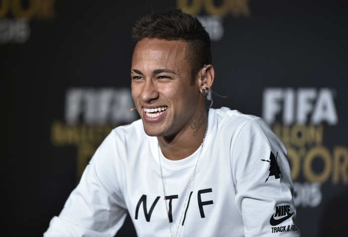Neymar em coletiva (Crédito: Reprodução)