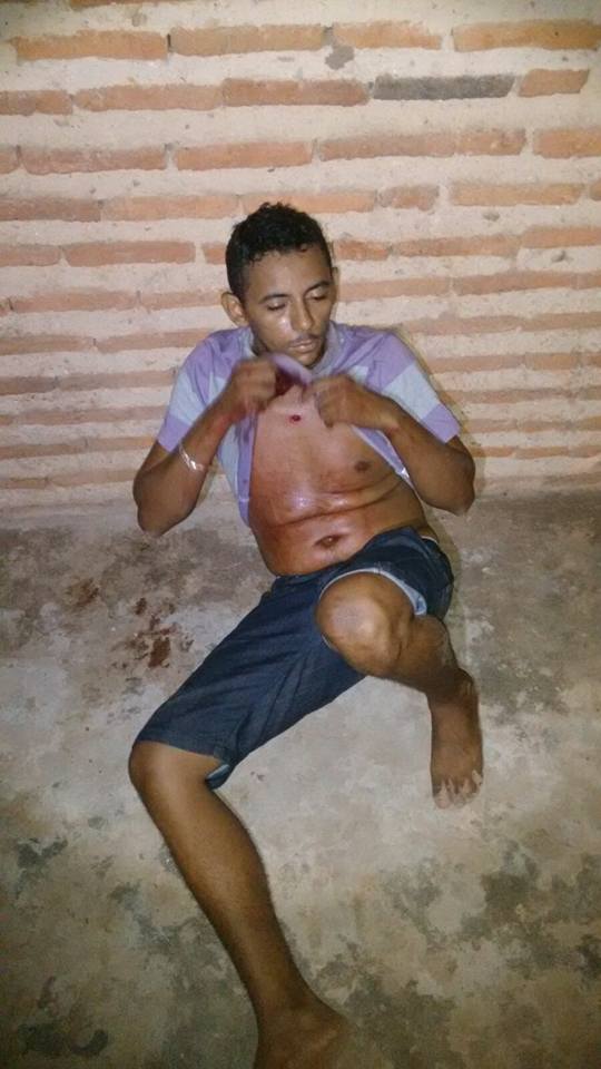 Acusado levou um tiro no peito em troca de tiros (Crédito: Plantão Policial Piauí)