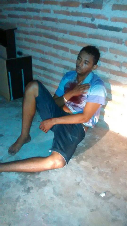 Acusado levou um tiro no peito em troca de tiros (Crédito: Plantão Policial Piauí)