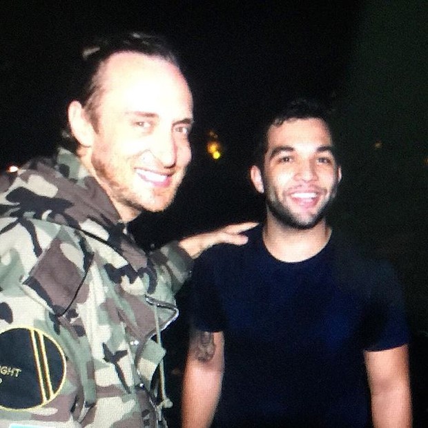 David Guetta e Jonathan Costa em casa de shows no Rio (Crédito: Reprodução/Instagram)