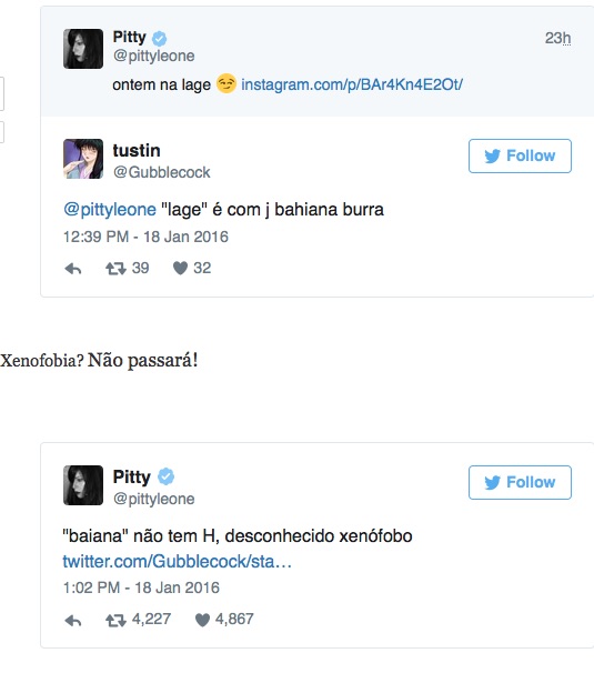 Pitty discute na web (Crédito: Reprodução)