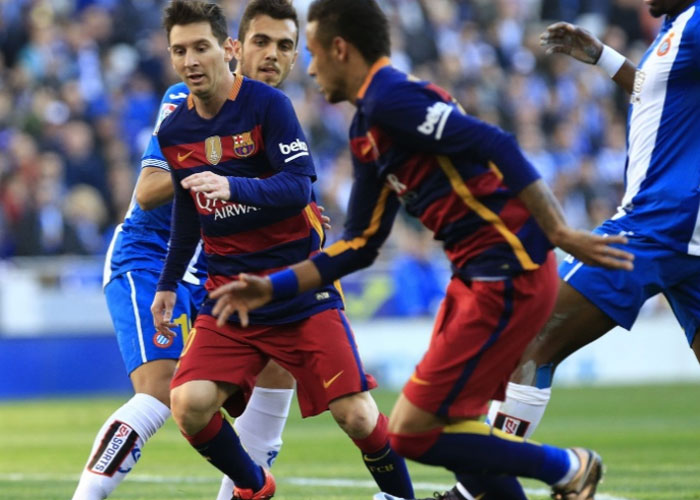 Neymar e Messi (Crédito: AFP)