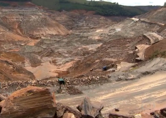 Barragem de Fundão se rompeu (Crédito: Divulgação)