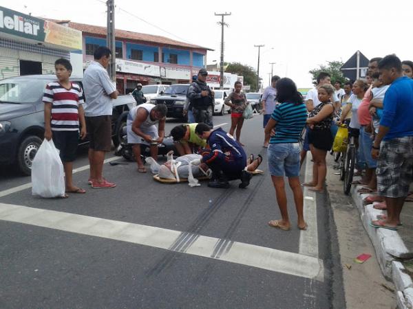 Vítima foi socorrida pelo SAMU