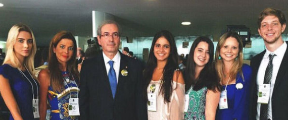 Presidente da Câmara na companhia de sua família
